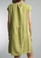 Tempo Paris Linen  Cap Sleeve Embroidered Dress 70863H Citron