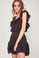 Love Shack Fancy Marina Ruffle Dress Black