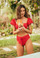 2020 Agua Bendita Palette Calista Isabella Bikini Set Red