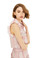 MISA Los Angeles Carlota Dress Abstract Stripe Pink