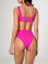 2020 Agua Bendita Shibori Story Macy Lily Bikini Set Neon Pink