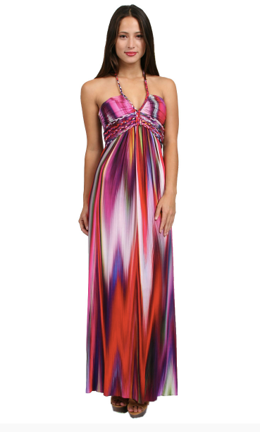 Sky Jolima Halter Maxi Dress Purple Multi | Shop Boutique Flirt