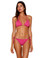 Vix Swimwear Ripple Tie Side Bikini Set Hot Pink Scales