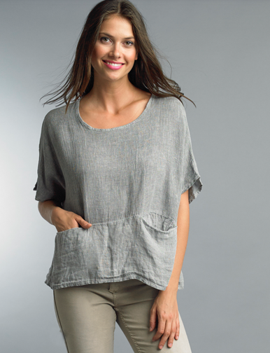 Tempo Paris Linen Top 1301E Silver