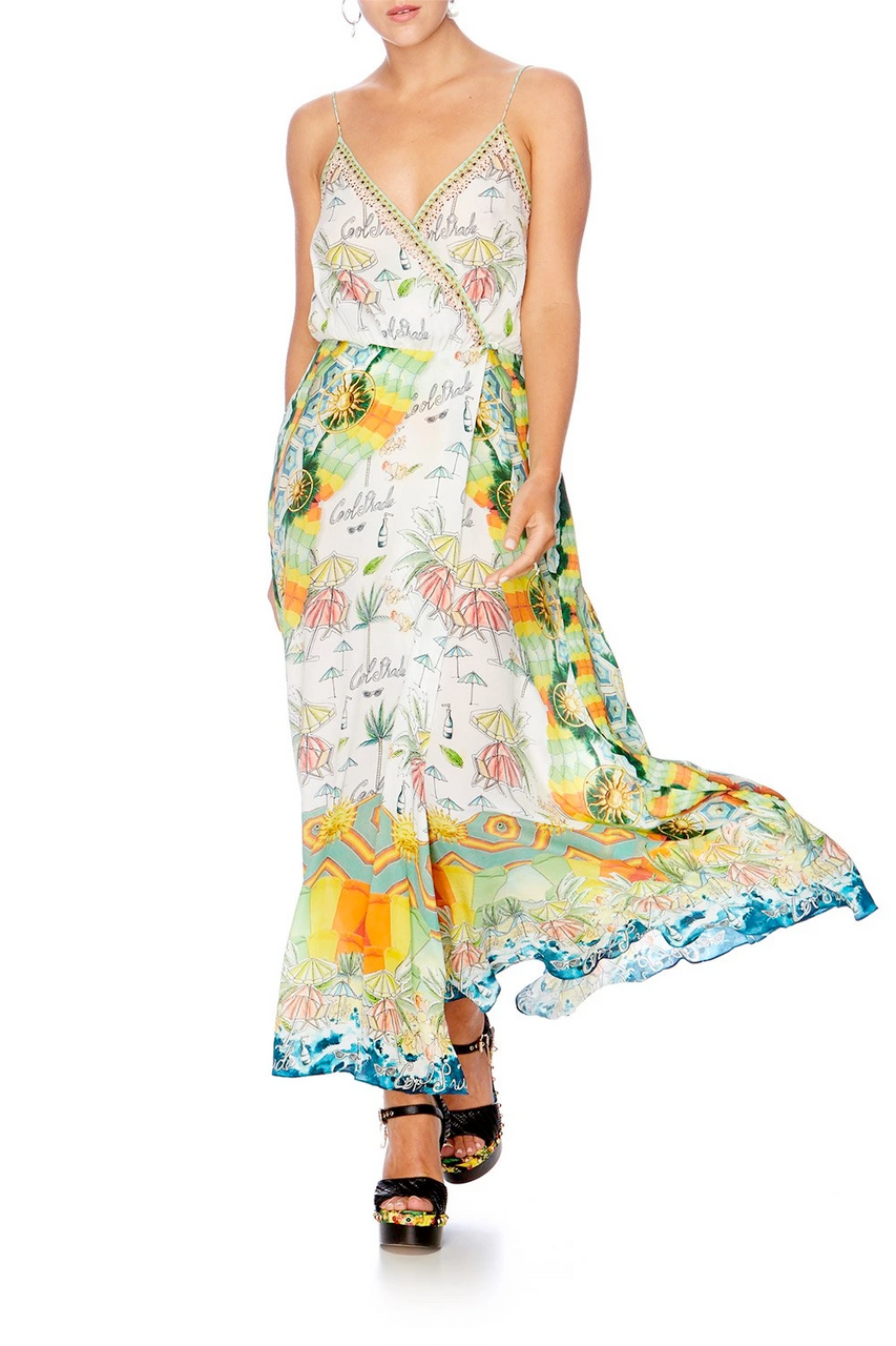 Camilla Strappy Wrap Maxi Dress Sundowner | Shop Boutique Flirt
