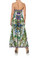 Camilla Long Dress with Tie Front Moon Garden