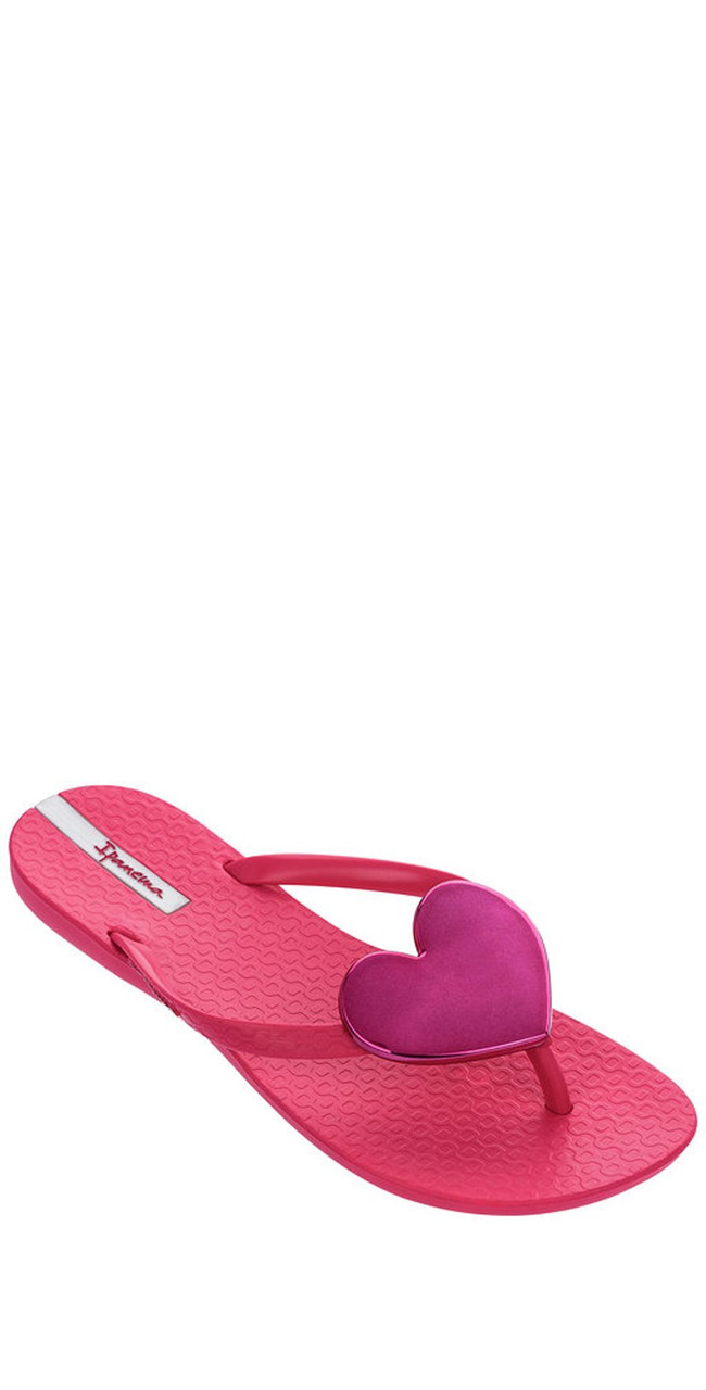 2019 Ipanema Wave Heart Flip Flop Hot Pink Pink | Shop Boutique Flirt