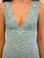 Baccio Couture Eli Hand Painted Mini Dress Seafoam