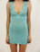 Baccio Couture Eli Hand Painted Mini Dress Seafoam