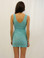 Baccio Couture Eli Hand Painted Mini Dress Seafoam