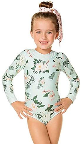 Agua Bendita Girls Patti Camellia Long Sleeve One Piece Swimsuit 