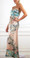 Trisha Paterson Silk Stretch Japanese Garden Strapless Dress 
