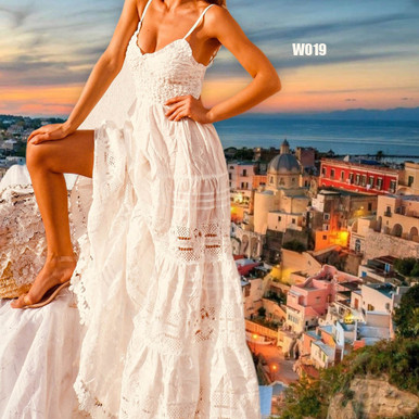 Antica Sartoria Positano Long Dress W019 White