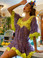 Antica Sartoria Lace Mini Dress AS97 Lavender Neon