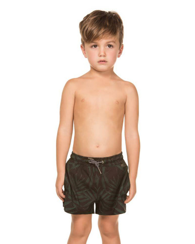 Agua Bendita Nick Boys Swim Shorts Camellia Palm