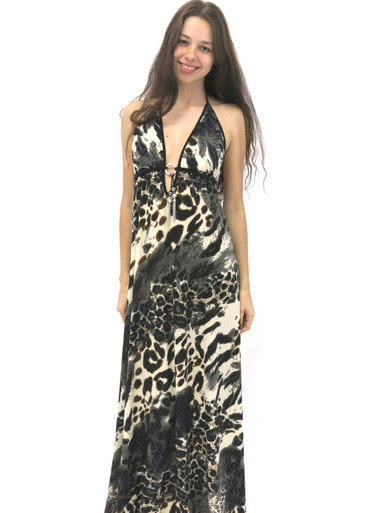 Donatella Corinne Maxi Dress Animal Print | Shop Boutique Flirt