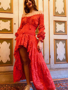 Antica Sartoria Positano AS106 Hi Lo Dress Red