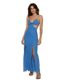 Vix Swimwear Leda Linen Dress Blue