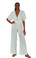Vix Swimwear Solid Bruna Linen Jumpsuit Off White