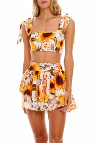 Agua Bendita Sunshower Print Cooper Skirt

