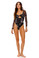 Agua Bendita Thorn Lurex Bodysuit Black