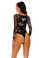 Agua Bendita Thorn Lurex Bodysuit Black