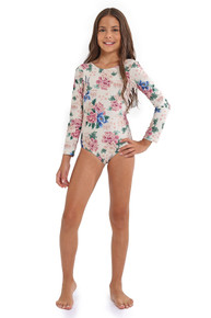 Agua Bendita Girls Ivy Honey One Piece Swimsuit