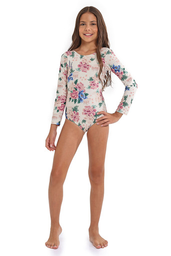 Agua Bendita Girls Ivy Honey One Piece Swimsuit
