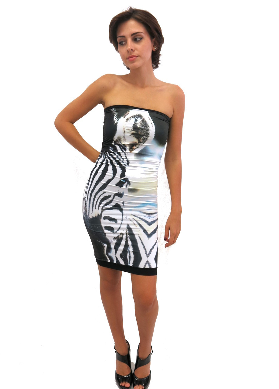 Letube Zebra Convertible Tube Dress | Shop Boutique Flirt