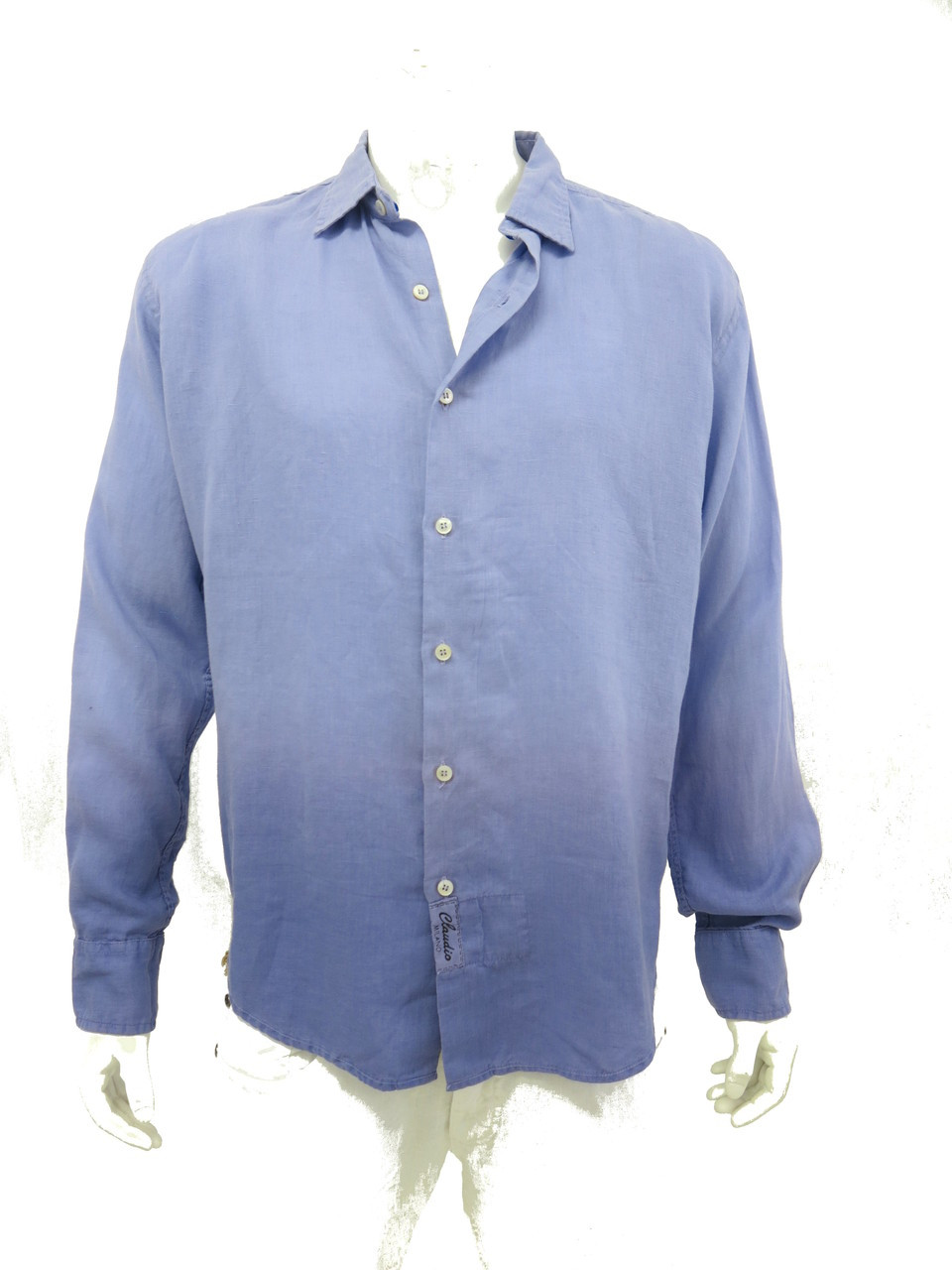 Claudio Milano Fitted Linen Shirt Purple Ombre | Shop Boutique Flirt