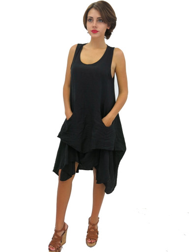 Shop Tempo Paris Linen Tunic Dress Black | Shop Boutique Flirt