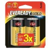 A95BP-2 Eveready Gold D Battery, 2pk