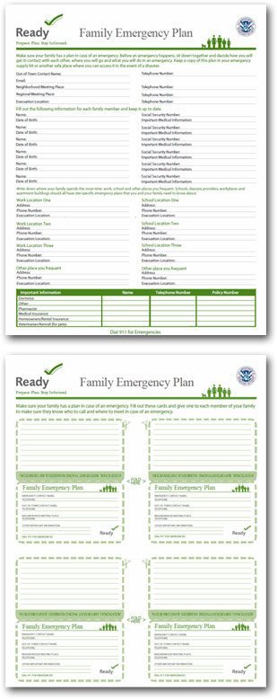 emergency survival step 2 make a plan
