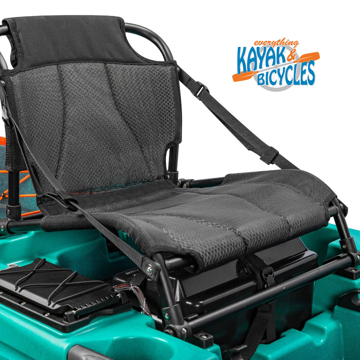 Premium seating for all day comfort. Dual-layer Textilene is durable, UV resistant and easy to clean. A mid-layer of 3D mesh adds comfort without inhibiting Textilene's natural breathability. Position seat high or low in the kayak. Removable for transport