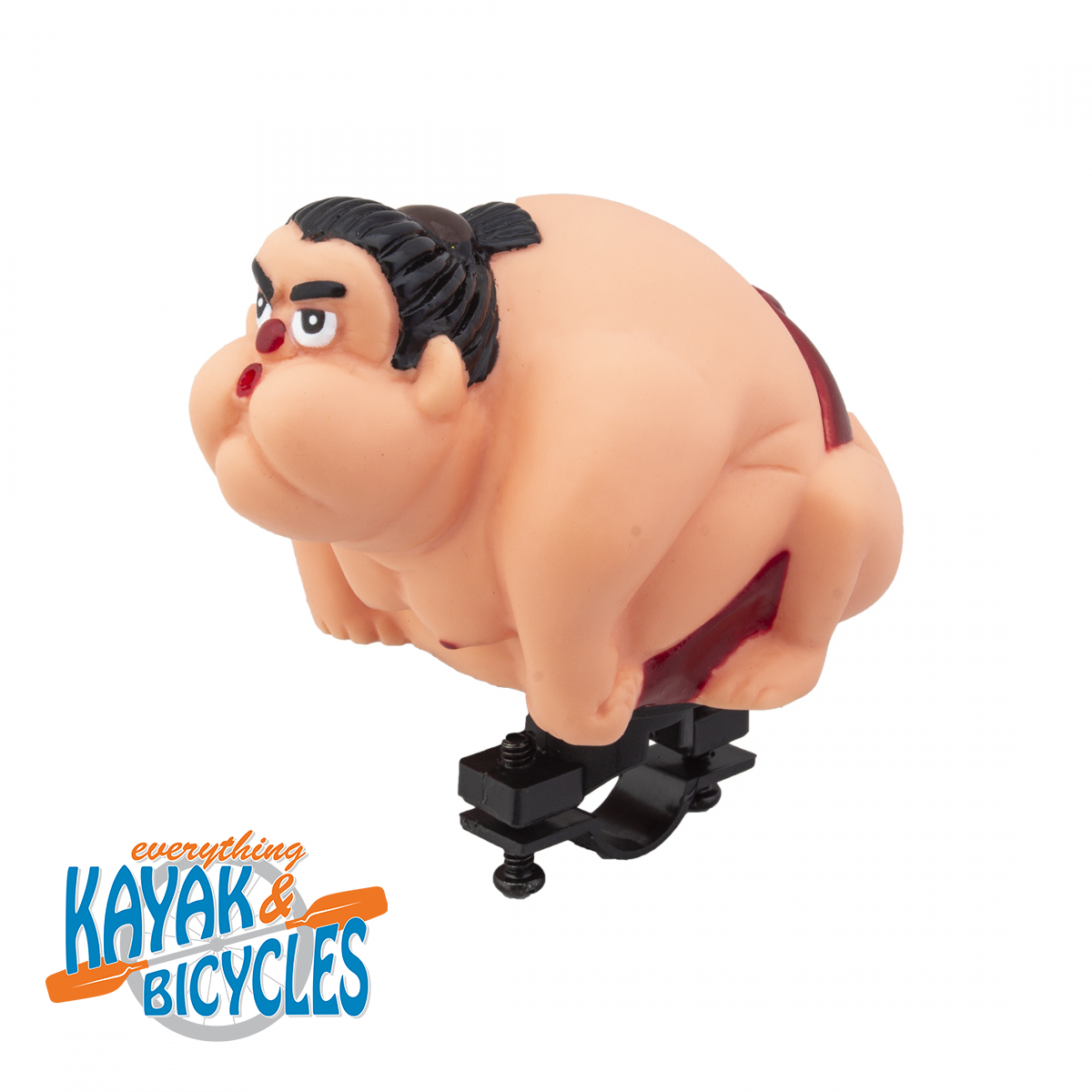 Sumo Bike Horn 
Novelty horns that are great for kids and adults alike
Perfect for novice riders as well as serious riders who like a little flair, personality, or humor for their group rides
Fits most handlebars