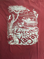 Everything Kayak Graphic T Shirt Crimson