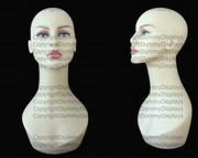 Makeup hard surface female display head