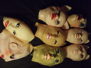 Realistic female rubber display mask SMALL bulk clearance 12