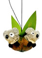 Gorgeous Aussie TWIN GUMNUT BABIES Hanging Ornament 8cm