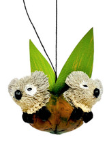 Gorgeous Aussie TWIN GUMNUT BABIES Hanging Ornament 8cm