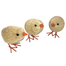 Beautifully Handcrafted, Handmade and all Natural set of 3 mini Chicks.    6*7cm each