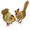 Beautifully Handcrafted, Handmade and all Natural set of 2 Hen and Rooster Pair. 8cm each piece