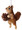 Beautifully Handcrafted, Handmade and all Natural Standing Squirrel. Brown Standing 13cm