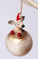 Beautifully hand made Australian Boxing Kangaroo Christmas Tree Bauble, For a truly Aussie Christmas !!!