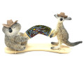 Aussie Kangaroo and Koala Boomerang 9cm high x
