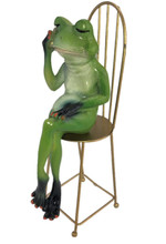 Cheeky Frog on Seat with Mobile 19cm
