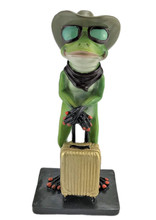 Cheeky Frog - With Suitcase, Glasses and Hat 21cm