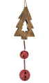 Christmas Door Hanger with Double Bell - TREE - 30cm