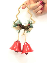 Double Open Christmas Bells with Rope Tree - 15cm