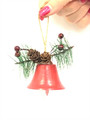 Single Open Christmas Bell on Hanger - 12cm